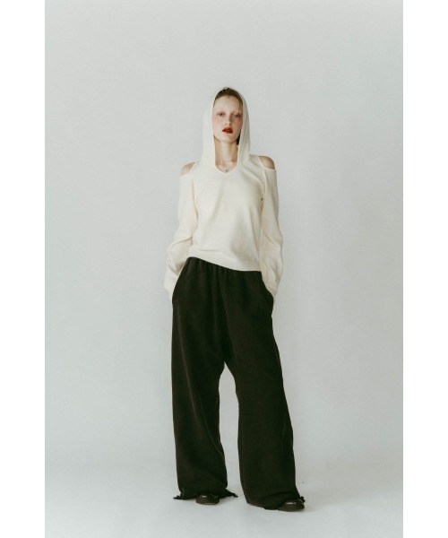 slim hooded knit slim hooded knit/black | KNUTH MARF