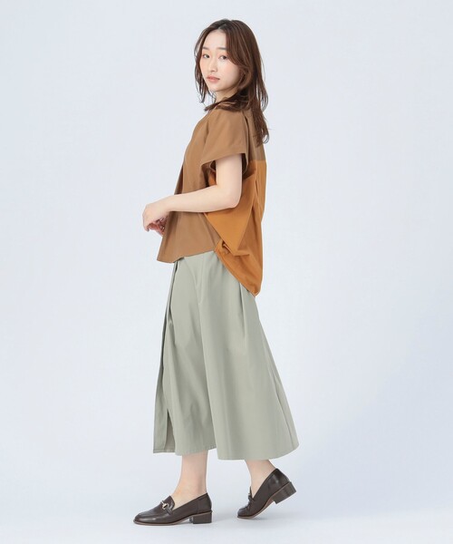 BEAMS HEART(ビームスハート)の「スキッパー 異素材 ブラウス(シャツ/ブラウス・レディース・ブラウン系その他3/グリーン/ブラック・FREE)」の8枚目の写真