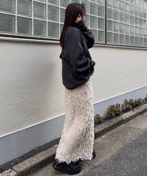 CIAOPANIC TYPY(チャオパニックティピー)の「フェザーフリンジナロースカート(スカート・レディース・ブラウン/ブラック/アイボリー・SMALL/MEDIUM)」の22枚目の写真