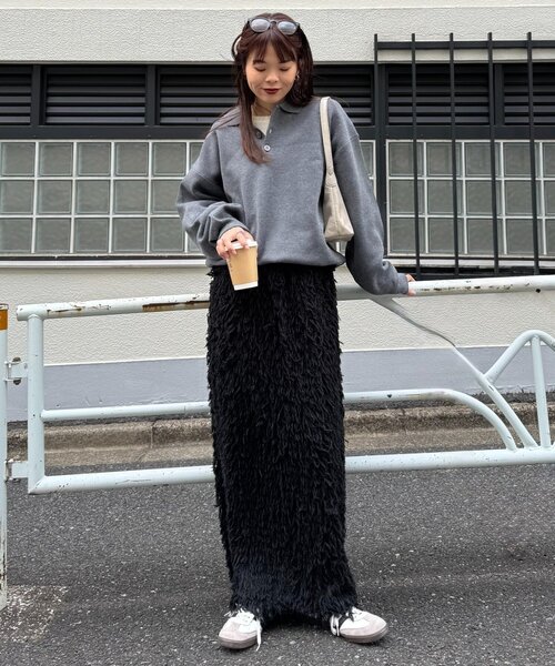 CIAOPANIC TYPY(チャオパニックティピー)の「フェザーフリンジナロースカート(スカート・レディース・ブラウン/ブラック/アイボリー・SMALL/MEDIUM)」の17枚目の写真