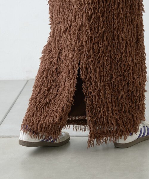 CIAOPANIC TYPY(チャオパニックティピー)の「フェザーフリンジナロースカート(スカート・レディース・ブラウン/ブラック/アイボリー・SMALL/MEDIUM)」の10枚目の写真