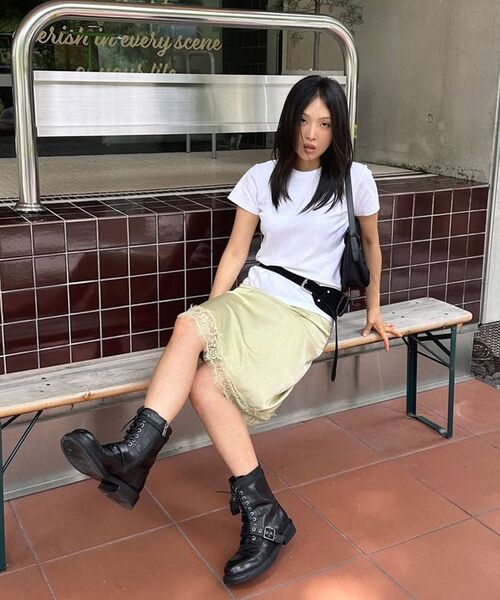YASE(ヤセ)の「ジェラビxヤセ ウォッシングカウ キャップト ミドルブーツ ブラック(ブーツ・レディース・その他・23cm/24cm/25cm)」の10枚目の写真