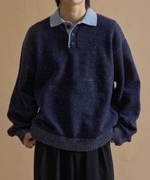 epnok | バイカラールーズニットポロ(ニット/セーター)