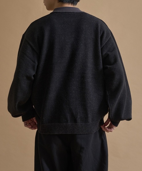 epnok(エプノック)の「バイカラールーズニットポロ(ニット/セーター・メンズ・ネイビー/ブラウン/ブラック・SMALL/MEDIUM/LARGE)」の5枚目の写真