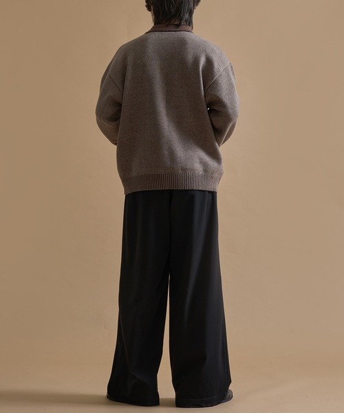 epnok(エプノック)の「バイカラールーズニットポロ(ニット/セーター・メンズ・ネイビー/ブラウン/ブラック・SMALL/MEDIUM/LARGE)」の17枚目の写真