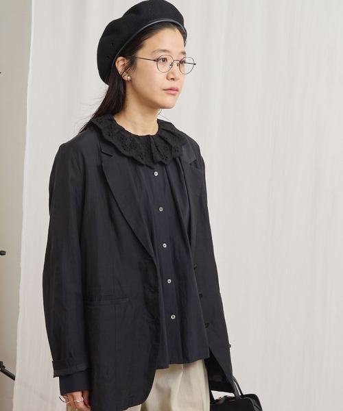 fig Ｌondon（フィグロンドン）の「Ann blouse（シャツ/ブラウス・レディース・ブラック/グリーン/ホワイト・FREE）」の14枚目の写真