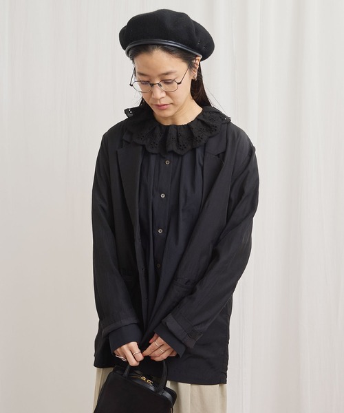 fig Ｌondon（フィグロンドン）の「Ann blouse（シャツ/ブラウス・レディース・ブラック/グリーン/ホワイト・FREE）」の15枚目の写真