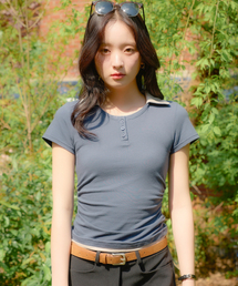 Collar Point Slim Fit T_ Navy