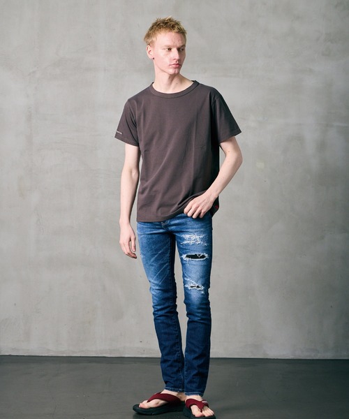 VIRGOwearworks（ヴァルゴウェアワークス）の「女神織denimes x VIRGOwearworks DAMAGE DENIM（デニムパンツ・メンズ・インディゴブルー/ブラック・1/2/3/4）」の17枚目の写真