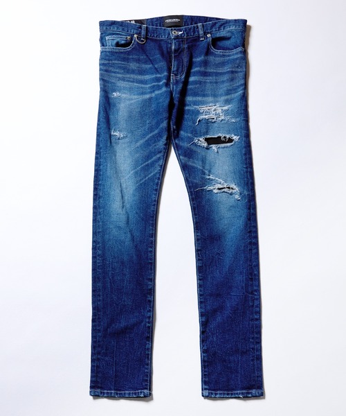 VIRGOwearworks（ヴァルゴウェアワークス）の「女神織denimes x VIRGOwearworks DAMAGE DENIM（デニムパンツ・メンズ・インディゴブルー/ブラック・1/2/3/4）」の5枚目の写真