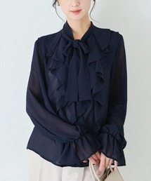 INCEDE（インシード）の「シフォンジョーゼット フリルブラウス（シャツ/ブラウス）」