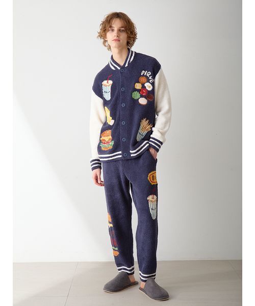 gelato pique（ジェラートピケ）の「【ヒラノトシユキ】【HOMME】パウダージャガードブルゾン（ルームウェア/パジャマ・メンズ・レッド/ネイビー・M/L）」の4枚目の写真