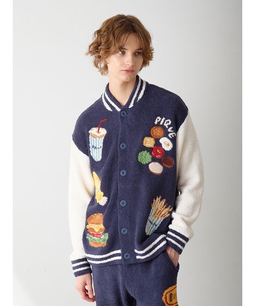 gelato pique（ジェラートピケ）の「【ヒラノトシユキ】【HOMME】パウダージャガードブルゾン（ルームウェア/パジャマ・メンズ・レッド/ネイビー・M/L）」の5枚目の写真