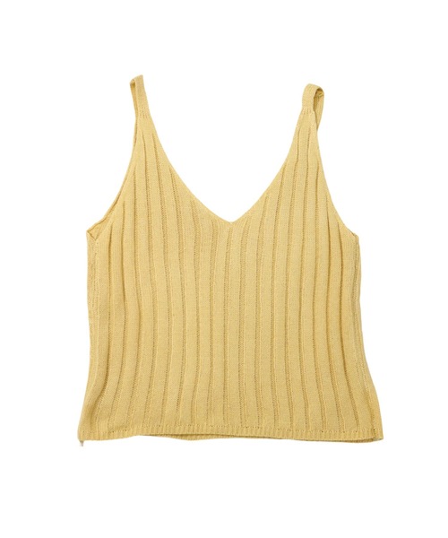 OSYAREVO（オシャレボ）の「ニット トップス ベスト レディース（ベスト・レディース・ホワイト/イエロー・ONESIZE）」の5枚目の写真