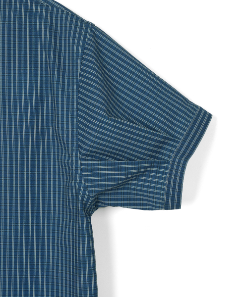 YALE(イェール)の「チェックラウンドカラー半袖シャツ_ネイビー(シャツ/ブラウス・レディース・その他・SMALL/MEDIUM)」の5枚目の写真