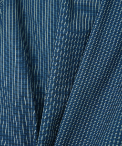 YALE(イェール)の「チェックラウンドカラー半袖シャツ_ネイビー(シャツ/ブラウス・レディース・その他・SMALL/MEDIUM)」の7枚目の写真