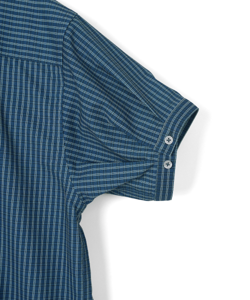 YALE(イェール)の「チェックラウンドカラー半袖シャツ_ネイビー(シャツ/ブラウス・レディース・その他・SMALL/MEDIUM)」の8枚目の写真