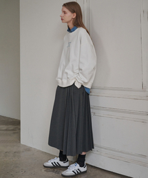 MALOUPE（マロップ）の「3108 ウールプリーツロングスカート（ダークグレー）（スカート）」