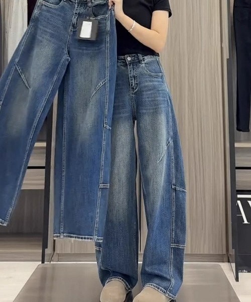 REBALANCE(リバランス)の「ワイドデザインデニム(デニムパンツ・レディース・A・X-LARGE/LARGE/MEDIUM)」の7枚目の写真