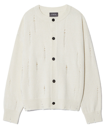 ULKIN（ウルキン）の「Damage Round Knit Cardigan_Ivory（ニット/セーター）」