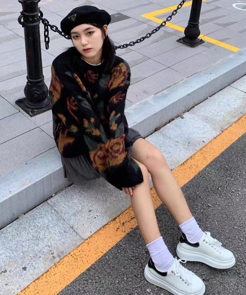 WESTSEA(ウエストシー)の「5G フェザージャガードクルー 薔薇 / バラ(ニット/セーター・レディース・ブラック/ブラック系その他・M/L)」の15枚目の写真
