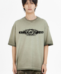 クラウントロンピグメント半袖Tシャツカーキ