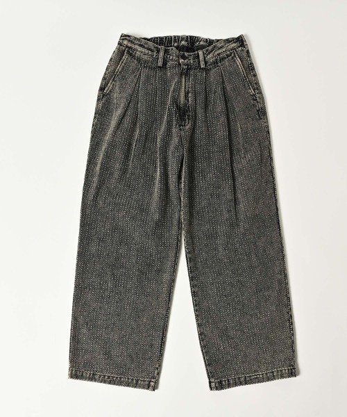 ADAM PATEK(アダムパテック)の「【ADAMPATEK/アダムパテック】needlestripe denim wide pants ワイドパンツ(デニムパンツ・メンズ・グレー/ブラック・1/2)」の3枚目の写真