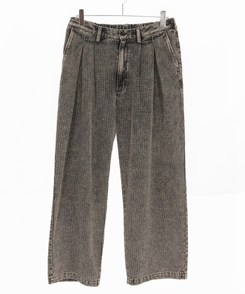 ADAM PATEK(アダムパテック)の「【ADAMPATEK/アダムパテック】needlestripe denim wide pants ワイドパンツ(デニムパンツ・メンズ・グレー/ブラック・1/2)」の11枚目の写真