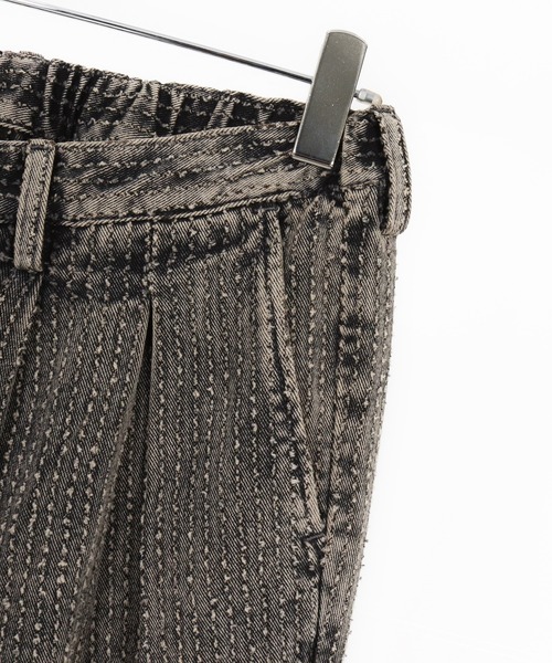ADAM PATEK(アダムパテック)の「【ADAMPATEK/アダムパテック】needlestripe denim wide pants ワイドパンツ(デニムパンツ・メンズ・グレー/ブラック・1/2)」の20枚目の写真