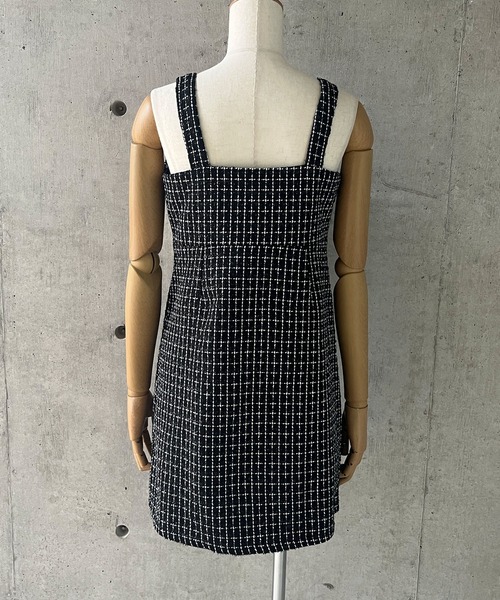GLAMOROUS JANE(グラマラスジェーン)の「ツイードジャンスパースカート(ジャンパースカート・レディース・ホワイト/ブラック・L/M)」の21枚目の写真