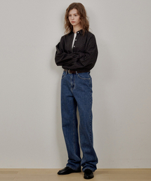 Essential Straight Denim Pants Blue