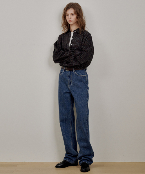LOSSYROW(ロッシロー)の「Essential Straight Denim Pants Blue(デニムパンツ・レディース・ブルー系その他・SMALL/MEDIUM)」の1枚目の写真