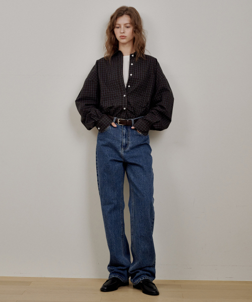 LOSSYROW(ロッシロー)の「Essential Straight Denim Pants Blue(デニムパンツ・レディース・ブルー系その他・SMALL/MEDIUM)」の2枚目の写真