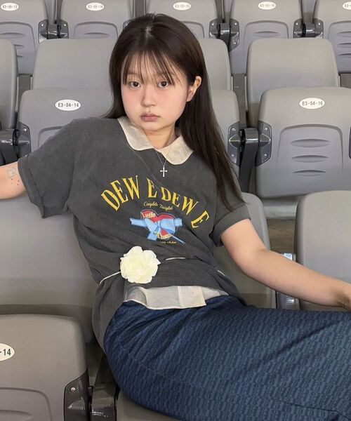 DEWEDEWE(デュイデュイ)の「リボントップス_ホワイト(Tシャツ/カットソー・レディース・その他・FREE)」の6枚目の写真
