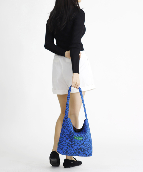 GREEN STUFF（グリーンスタッフ）の「seem full bag 62 - leopard blue（エコバッグ/サブバッグ・レディース・その他・FREE）」の7枚目の写真
