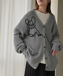 "フレブル好きのための" 刺繍カーディガン 綿100%