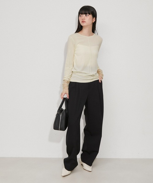 ADAM ET ROPE'（アダムエロペ）の「長袖カットソー（Tシャツ/カットソー・レディース・ブラック・FREE）」の5枚目の写真