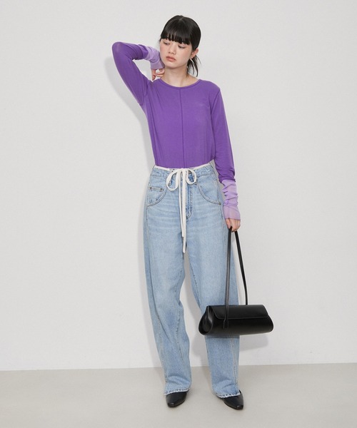 ADAM ET ROPE'（アダムエロペ）の「長袖カットソー（Tシャツ/カットソー・レディース・ブラック・FREE）」の8枚目の写真