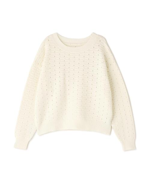 N.(N. Natural Beauty Basic)(エヌエヌナチュラルビューティーベーシック)の「アイレットニットプルオーバー(ニット/セーター・レディース・ピンク/ブラック/オフホワイト・フリ-)」の16枚目の写真