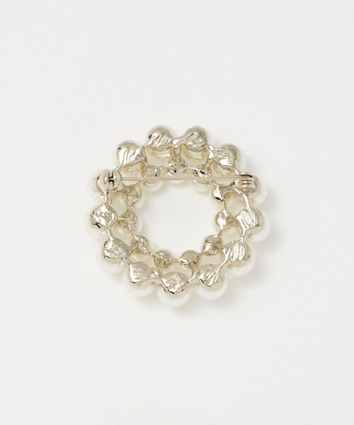 green label relaxing（グリーンレーベルリラクシング）の「【WEB限定】サークル ブローチ（ブローチ/コサージュ・レディース・オフホワイト・FREE）」の4枚目の写真