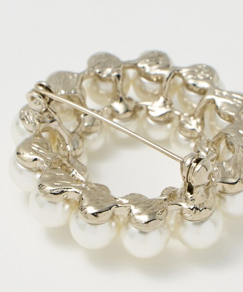 green label relaxing（グリーンレーベルリラクシング）の「【WEB限定】サークル ブローチ（ブローチ/コサージュ・レディース・オフホワイト・FREE）」の7枚目の写真