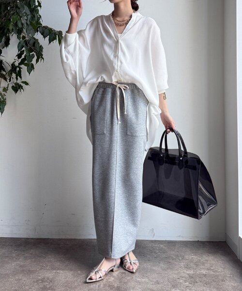 DouDou（ドゥドゥ）の「袖リブドルマンシャツ（シャツ/ブラウス・レディース・ブルー系その他/ピンク/オフホワイト/ライトベージュ・FREE）」の7枚目の写真