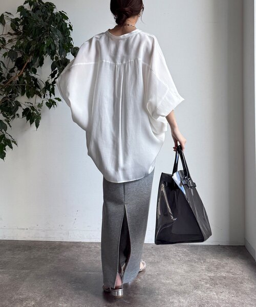 DouDou（ドゥドゥ）の「袖リブドルマンシャツ（シャツ/ブラウス・レディース・ブルー系その他/ピンク/オフホワイト/ライトベージュ・FREE）」の9枚目の写真