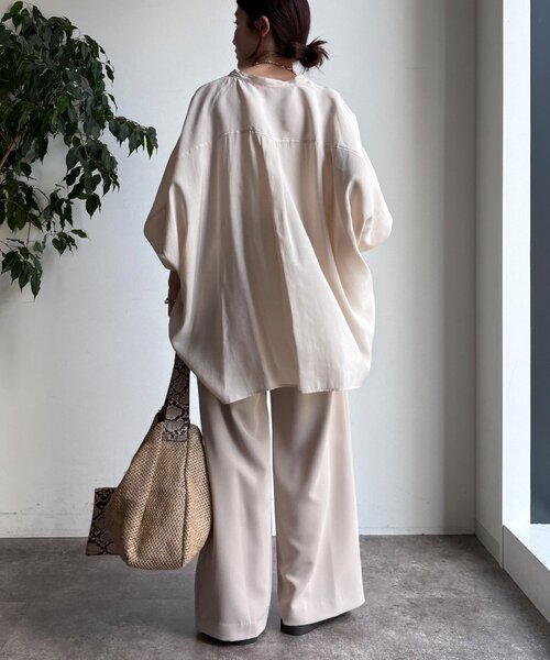 DouDou（ドゥドゥ）の「袖リブドルマンシャツ（シャツ/ブラウス・レディース・ブルー系その他/ピンク/オフホワイト/ライトベージュ・FREE）」の18枚目の写真