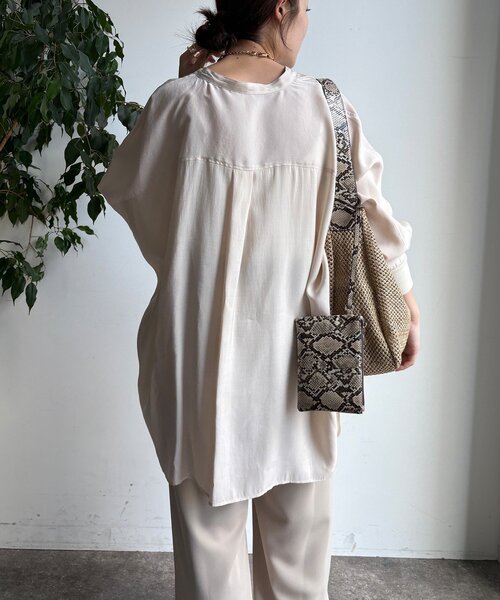 DouDou（ドゥドゥ）の「袖リブドルマンシャツ（シャツ/ブラウス・レディース・ブルー系その他/ピンク/オフホワイト/ライトベージュ・FREE）」の22枚目の写真