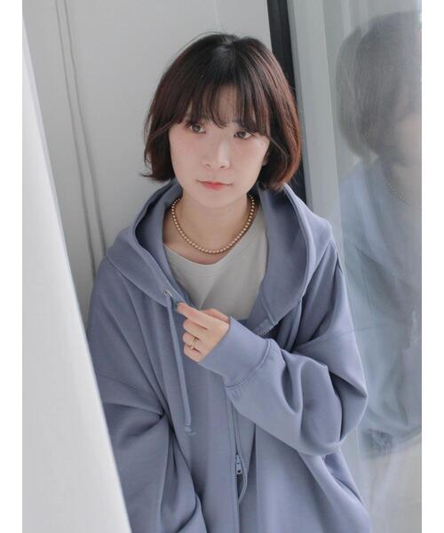 Samansa Mos2 blue（サマンサモスモスブルー）の「ダンボールジップパーカー（Tシャツ/カットソー・レディース・ブルー/チャコールグレー/シルバーグレー・F）」の5枚目の写真