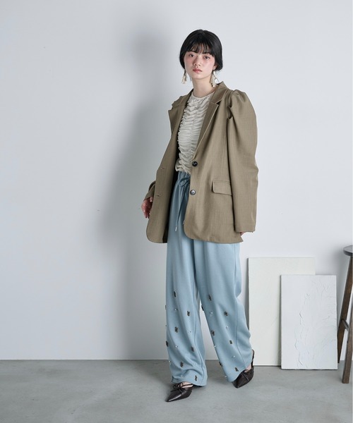 THE YOn（ザヨン）の「2WAYシャーリングシアーカーディガン（Tシャツ/カットソー・レディース・ライム/ブラウン/ブラック/アイボリー・FREE）」の14枚目の写真