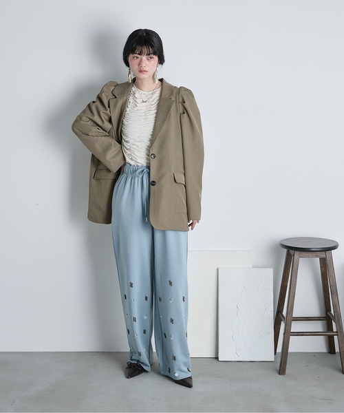 THE YOn（ザヨン）の「2WAYシャーリングシアーカーディガン（Tシャツ/カットソー・レディース・ライム/ブラウン/ブラック/アイボリー・FREE）」の12枚目の写真