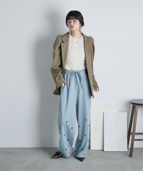 THE YOn（ザヨン）の「2WAYシャーリングシアーカーディガン（Tシャツ/カットソー・レディース・ライム/ブラウン/ブラック/アイボリー・FREE）」の13枚目の写真