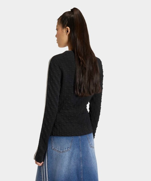 adidas(アディダス)の「adidas/アディダス SLIM LS TEE ウールスパイクニット スウェット 2026年 夏 夏服(スウェット・レディース・ブラック/ホワイト・L/M/S/XS)」の4枚目の写真